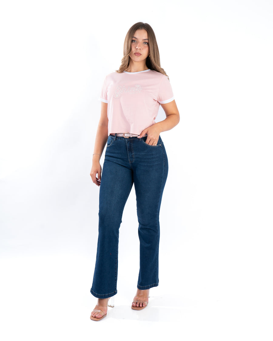 Pantalón Flare Aslyr Denim - Zuari
