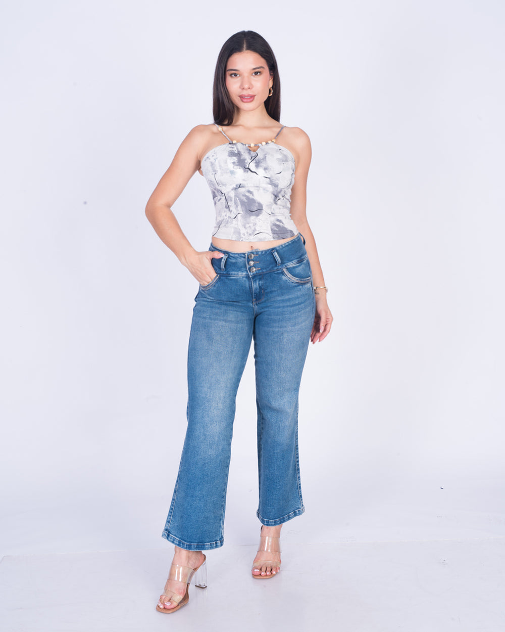 Pantalón Straight leg Malva